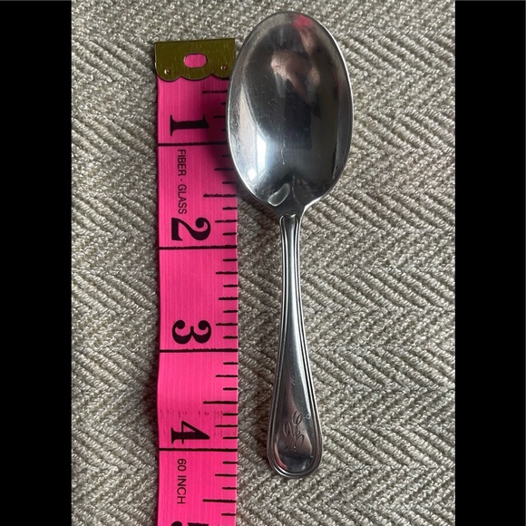 Vintage Silver Plated Monogram Baby Spoon - Picture 5 of 5
